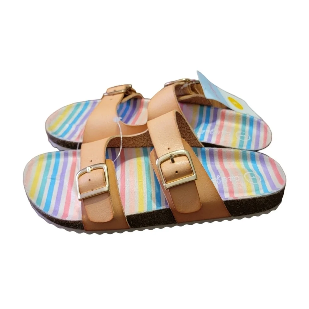 Cat & Jack Drew Footbed Sandals Tan Size 1